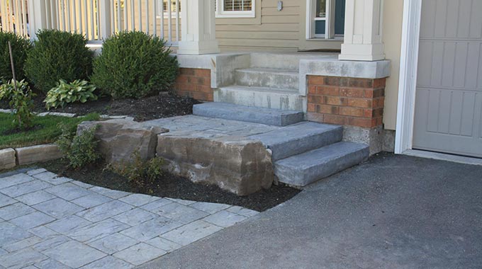 Markham Toronto yard interlocking retaining walls